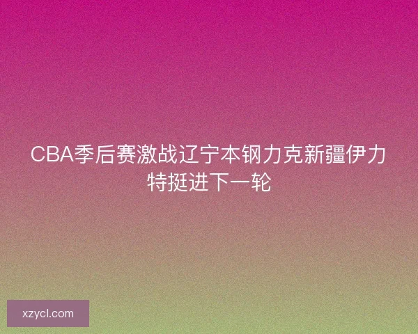 CBA季后赛激战辽宁本钢力克新疆伊力特挺进下一轮